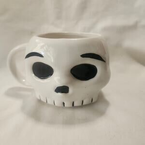 Skeleton Head Coffee Mug wicked Gardens 3.5 x 4 White SHMe